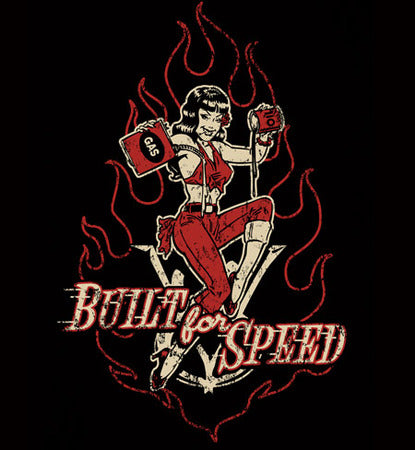 T-Shirt - Built for Speed Kustom Kulture, Rockabilly & Hot Rod