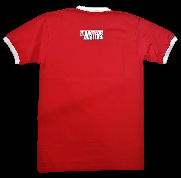Ringer-Shirt - Busters - SKA AGAINST RACISM, rot