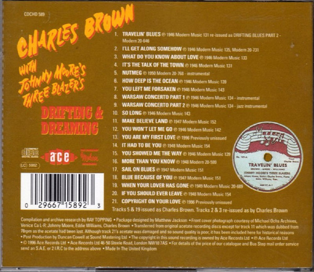 CD - Charles Brown - Drifting And Dreaming