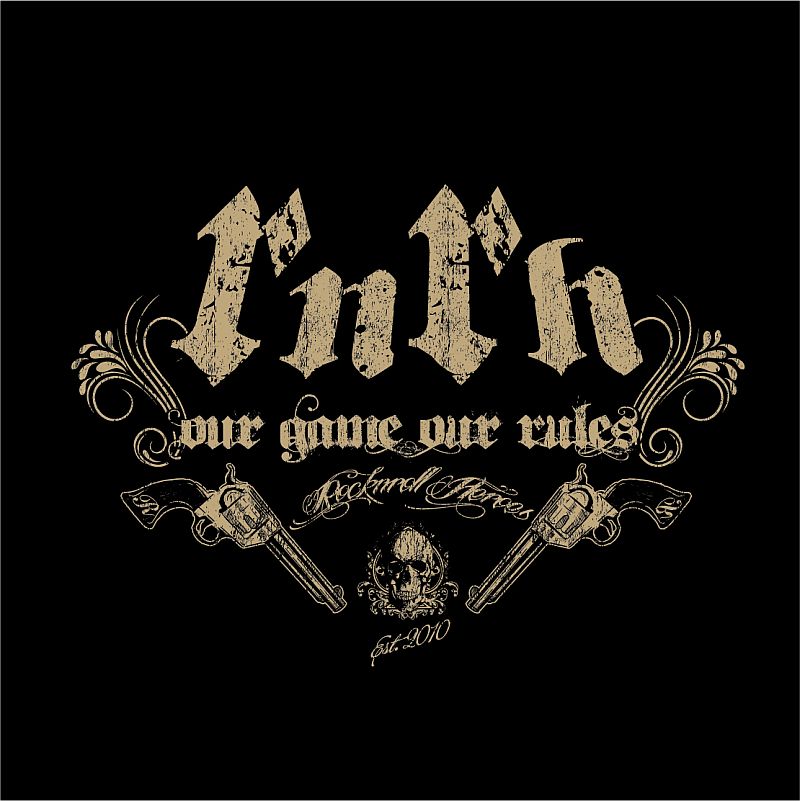 T-Shirt Boy - Rock'n'Roll Heroes - Our Game Our Rules