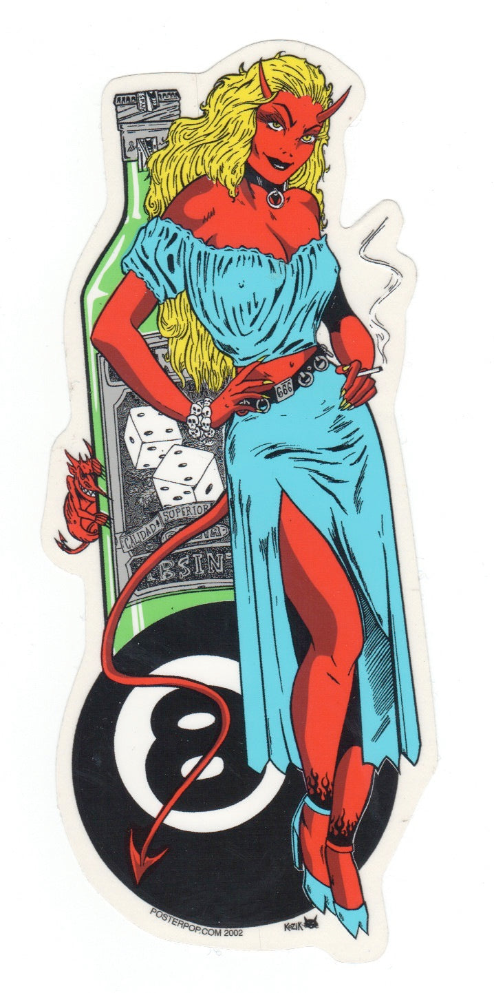 Frank Kozik Aufkleber - Absinthe Girl