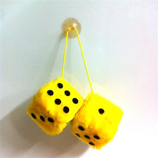 Fuzzy Dice groß - Gelb-Schwarz