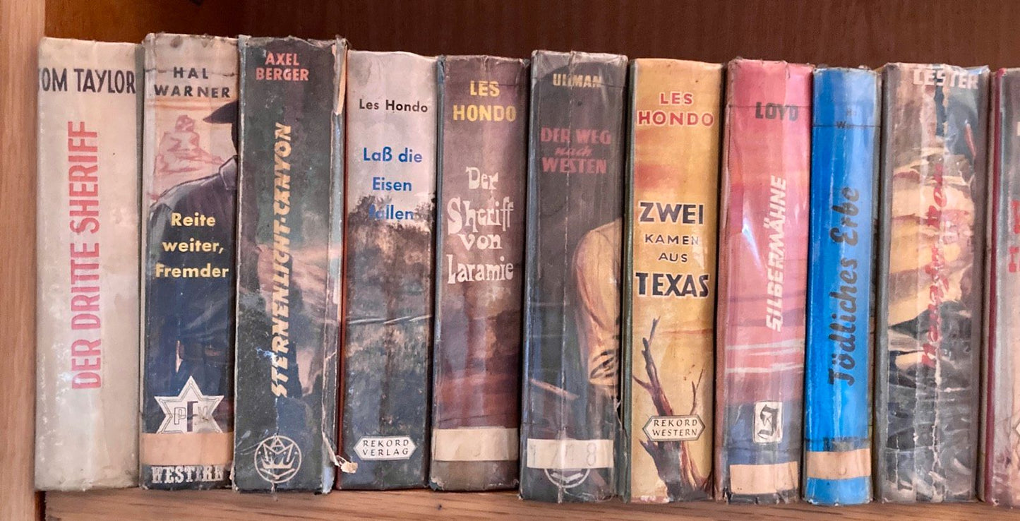 Konvolut mit 25 Western-Leihbücher 50er 60er Jahre, gebraucht