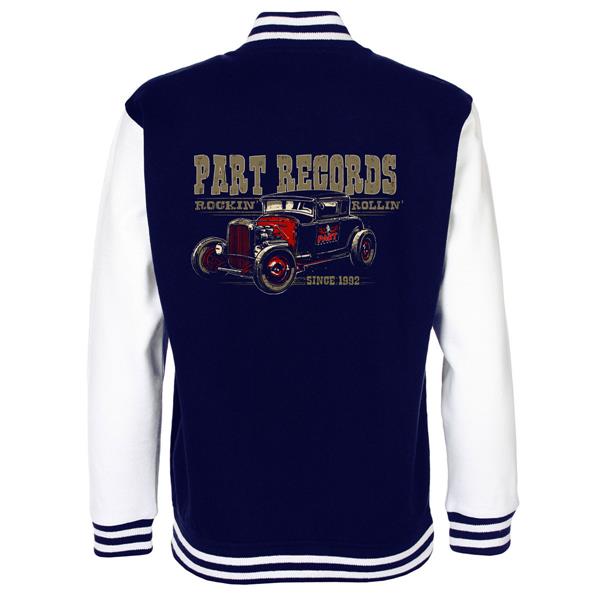 College-Jacke - Part Records Hot Rod, Blue-White