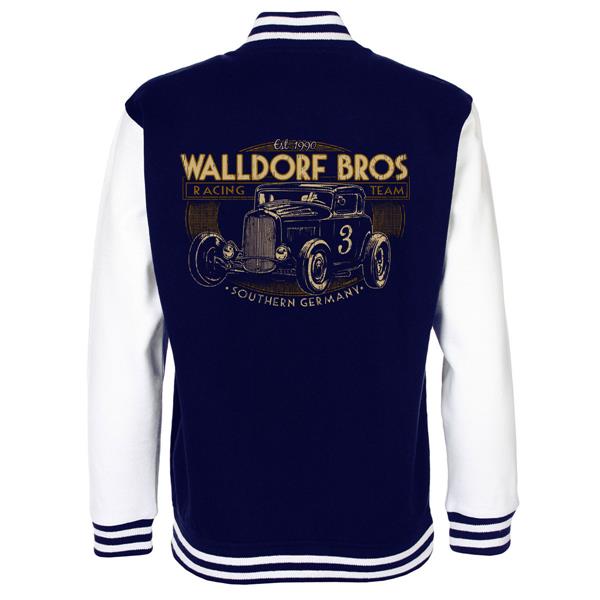 College-Jacke - Walldorf Bros, Blue-White