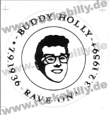 Aufkleber - Buddy Holly - Rave on 07.09.1936 - 03.02.1959