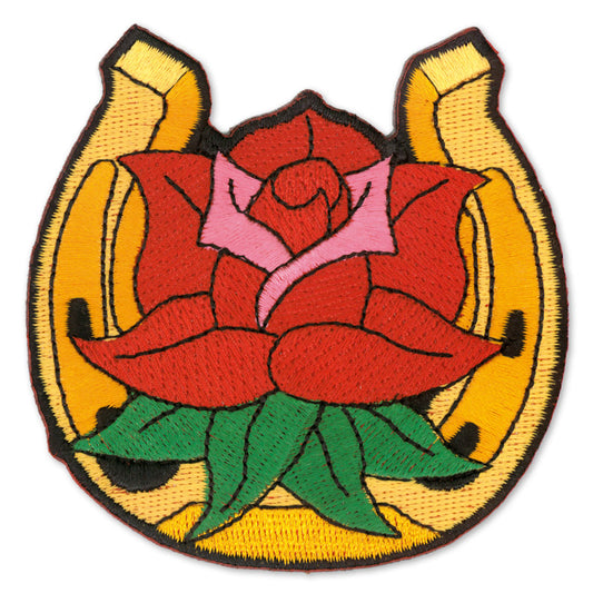 Aufnäher - Horseshoe Rose