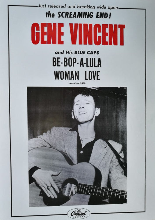 DIN A3 Poster - Gene Vincent - Woman Love, Be Bop A Lula