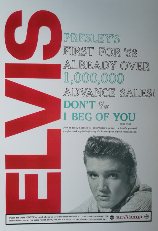 DIN A3 Poster - Elvis Presley - First For '58 Already Over