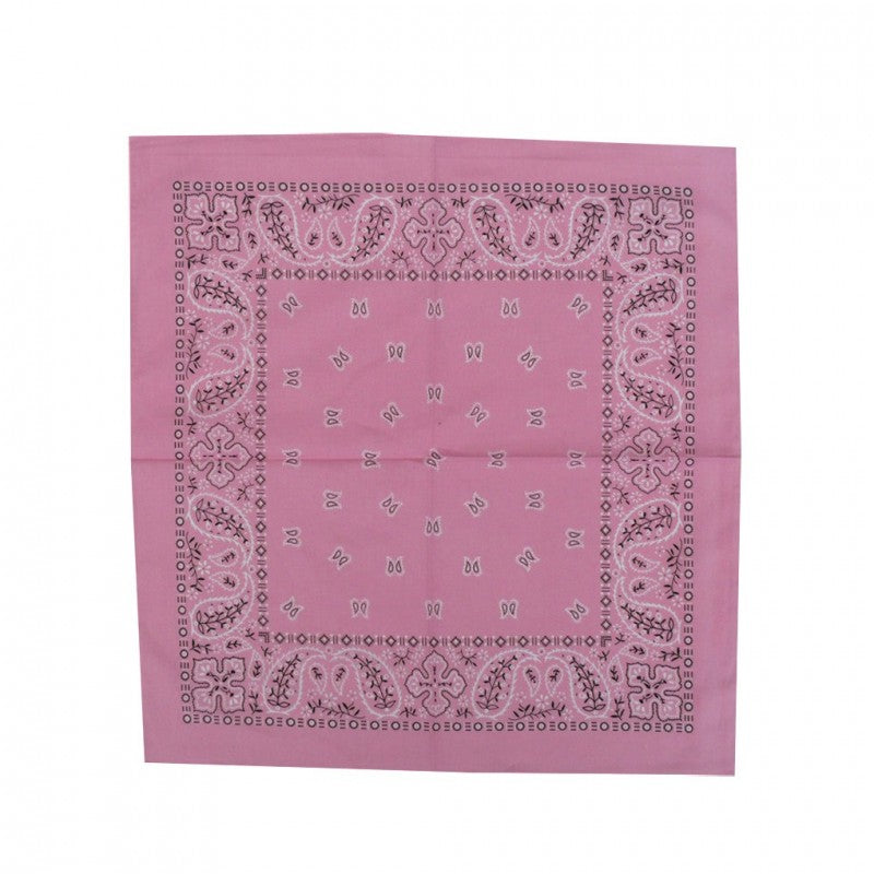 Bandana - Rosa Paisley Gemustert