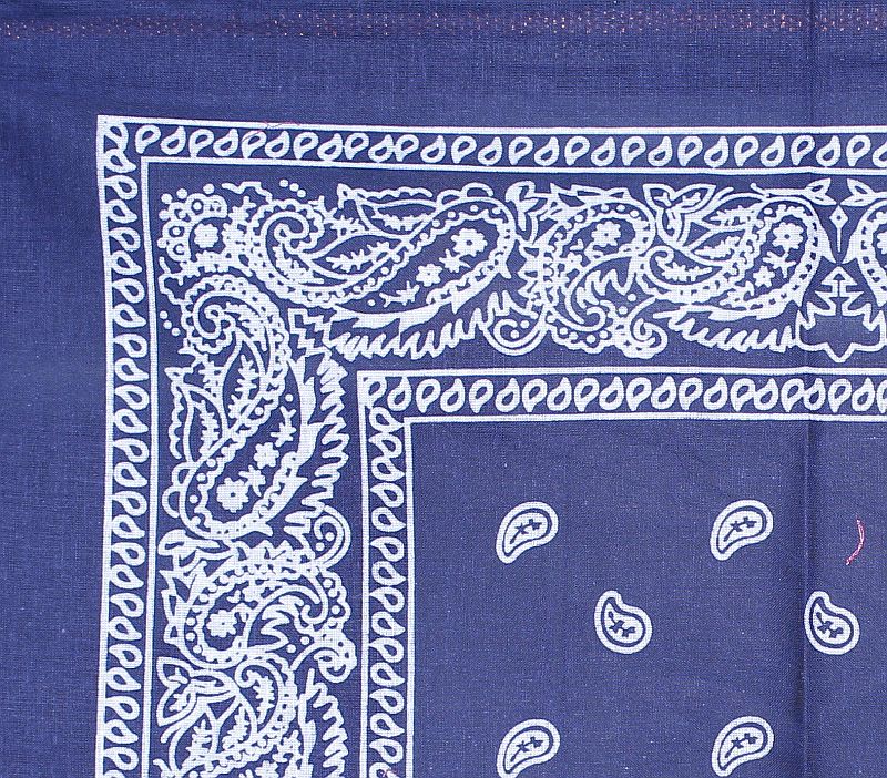 Bandana - Dunkelblau Paisley Gemustert