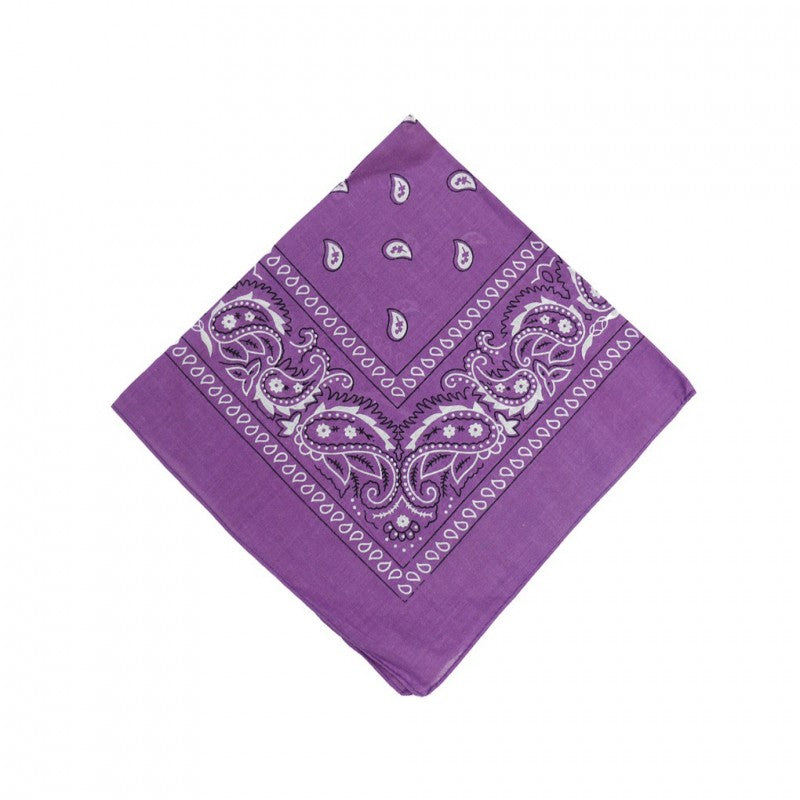 Bandana - Lila Paisley Gemustert