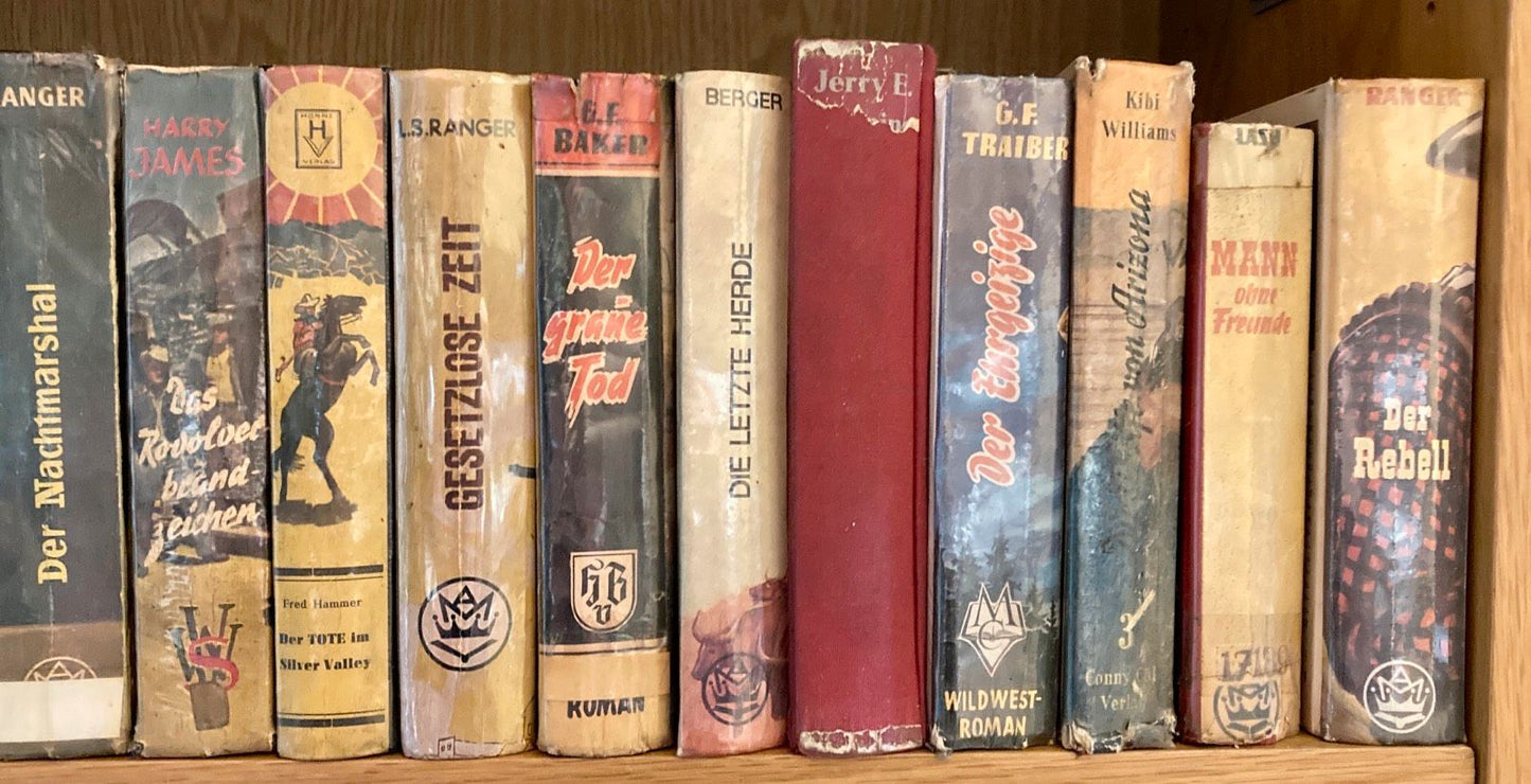 Konvolut mit 25 Western-Leihbücher 50er 60er Jahre, gebraucht