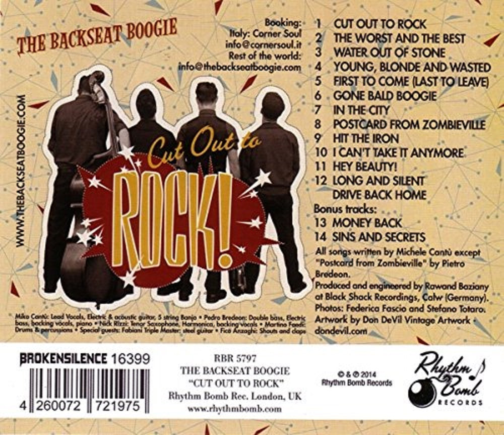 CD - Backseat Boogie - Cut Out To Rock