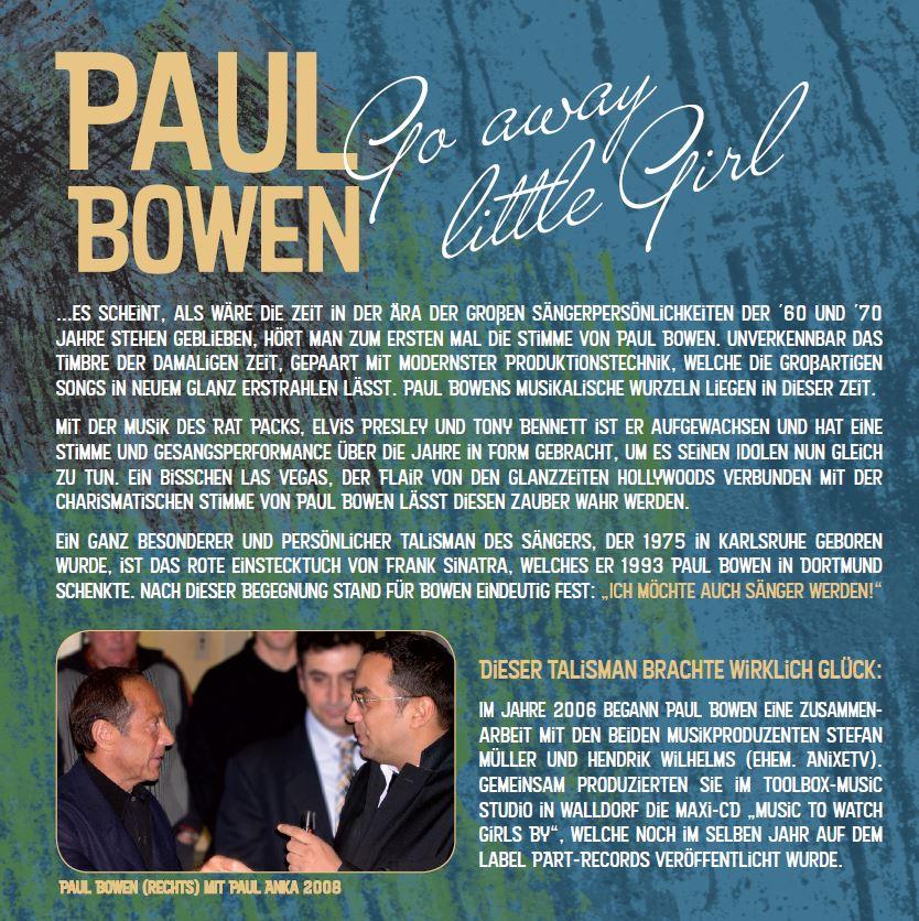 CD - Paul Bowen - Go Away Little Girl