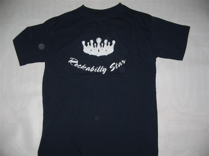 T-Shirt - Rockabilly Star, Schwarz