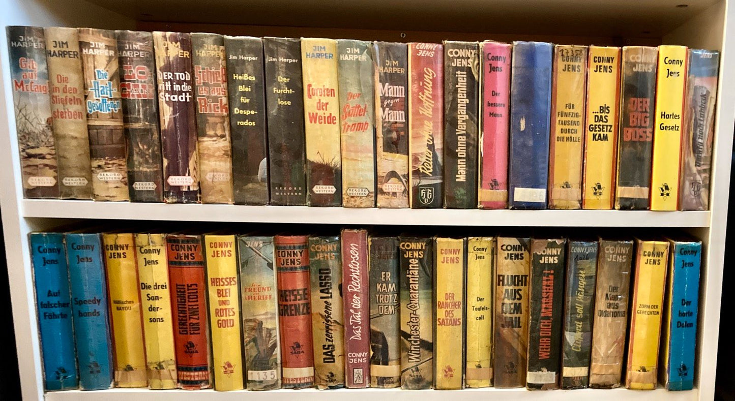 Konvolut mit 25 Western-Leihbücher 50er  60er Jahre, gebraucht
