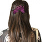 Haarspange (Paar) - Skeletthand Hände - Pink mit Schwarz