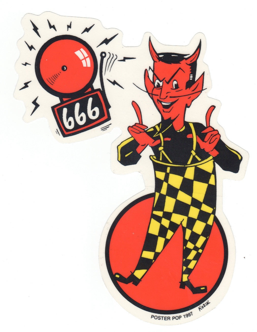 Frank Kozik Aufkleber - Devil Alert