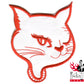 Aufnäher - Kitty Weiß-Rot
