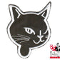 Aufnäher - Kitty Schwarz-Weiß