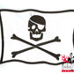 Rückenaufnäher - Piratenflagge weiss-schwarz
