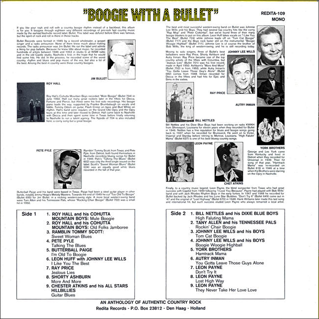 LP - VA - Nashville Country Rock Vol. 1 - Boogie With A Bullet