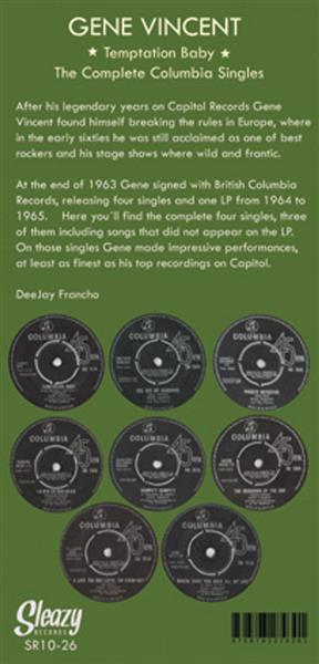 10inch - Gene Vincent - Temptation Baby - Complete Columbia Singles