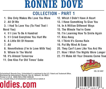 CD - Ronnie Dove - Ronnie Dove Collection, Part 1
