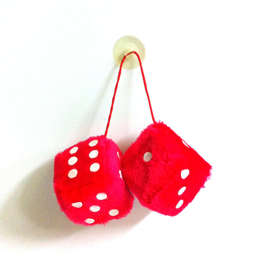 Fuzzy Dice groß - Rot-Weiß