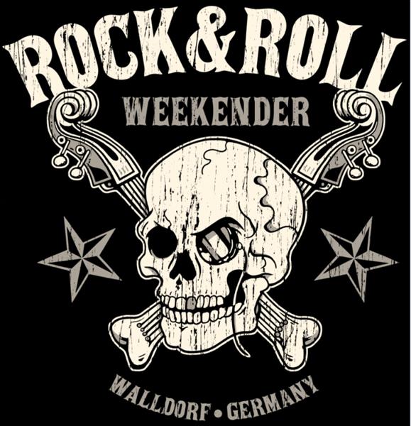 T-Shirt - Walldorf Weekender Skull distressed