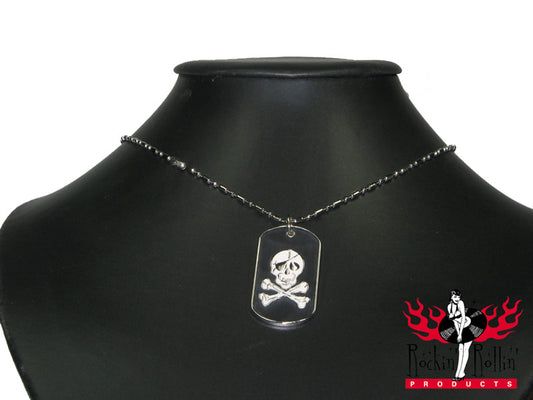 Halskette Metall - Anhänger Skull Schwarz