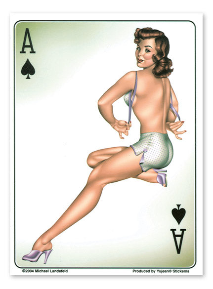 Postkarten-Set - 5x Pin Up - Spades