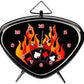 Triangle Alarm Clock - Flame With Red Cards