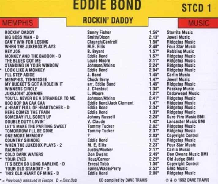 CD - Eddie Bond - Rockin´ Daddy