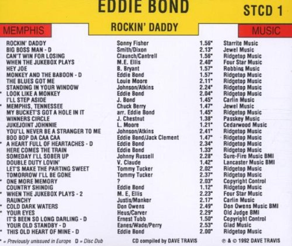 CD - Eddie Bond - Rockin´ Daddy