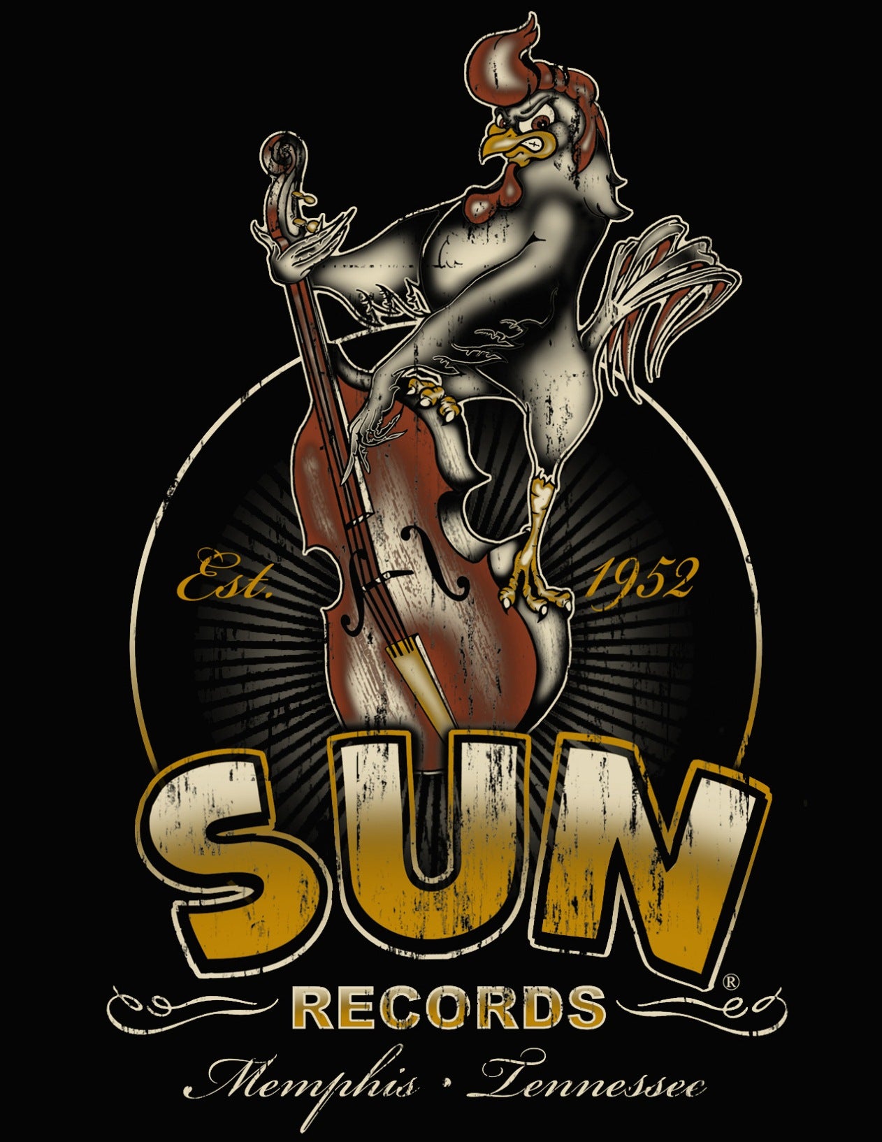 T-shirt Steady - Sun Records Roosterbilly