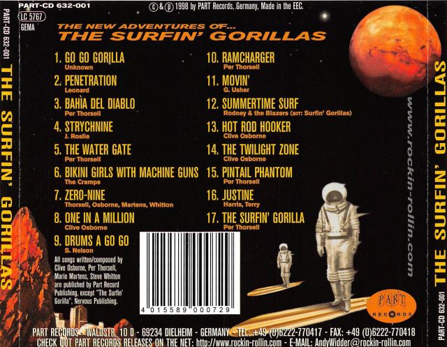 CD - Surfin' Gorillas - The New Adventures Of