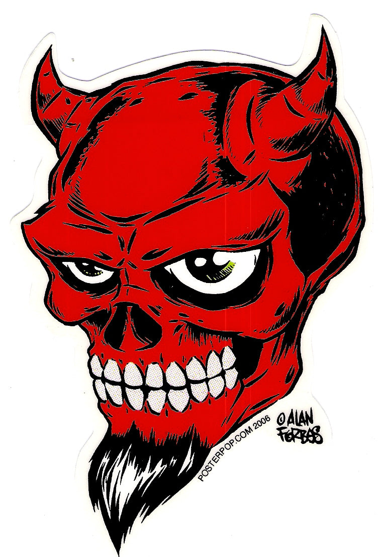 Alan Forbes Aufkleber - Devil Skull