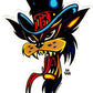 Alan Forbes Aufkleber - Top Hat Cat