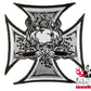 Mighty Texx Aufnäher - Iron Cross With Skull