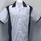 Retro Bowlingshirt - White-Black