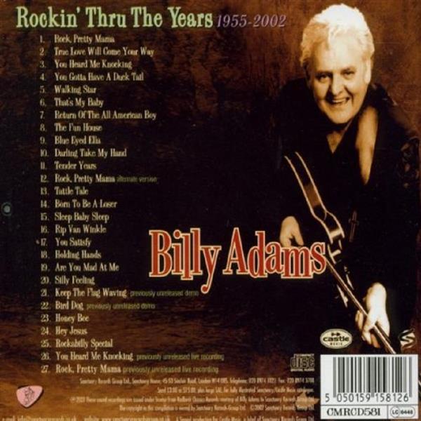 CD - Billy Adams - Rockin' Thru The Years 1955 - 2002