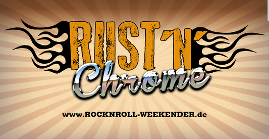 Bauzaunbanner Walldorf Weekender - Rust'N'Chrome - Logo