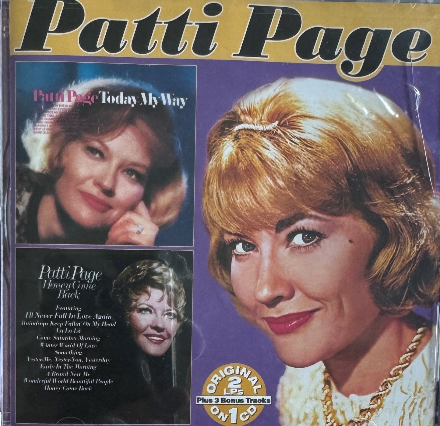 CD - Patti Page - Today My Way - Honey Come Back