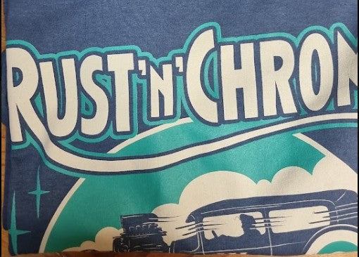 T-Shirt - Rust'n'Chrome, Blau - Türkis