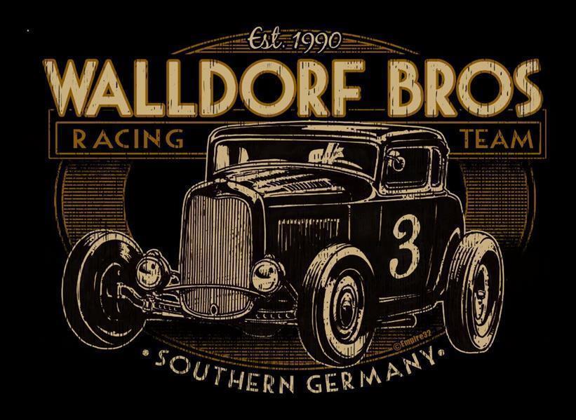 Ringer-Shirt - Walldorf Bros, Schwarz