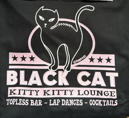 King Kerosin Girl Bowlingshirt - Black Cat Kitty Kitty Lounge
