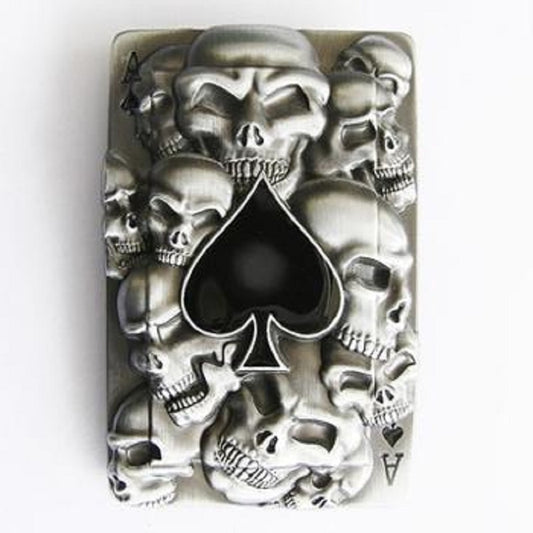 Gürtelschnalle - Tattoo Skulls Ace Spade