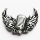 Gürtelschnalle - Microphone Flying Wings Rock Music